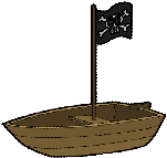 Small pirate boat